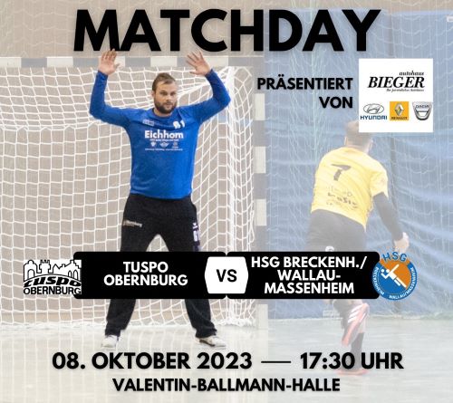 So, 08.10.23 - 17.30 Uhr: Männer 1 vs HSG Breckenh./Wallau-Massenh.