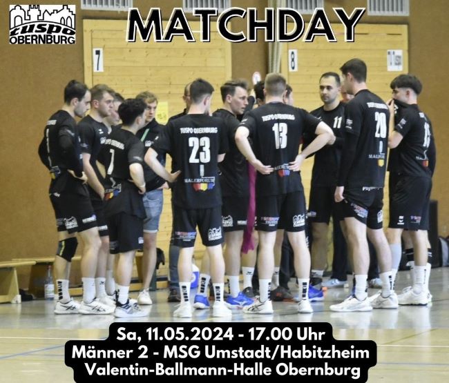 Sa, 11.05.2024 - 17 Uhr: Männer 2 gegen die MSG Umstadt/Habitzheim